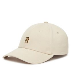 Czapka z daszkiem Tommy Hilfiger. Brązowe czapki z daszkiem Tommy Hilfiger, bez wzorów. Za 219.99 zł.