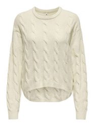 ONLY Sweter w kolorze beżowym rozmiar: XS. Brązowe swetry ONLY, xs, bez wzorów, ze splotem, bez ramiączek. Za 92.42 zł.