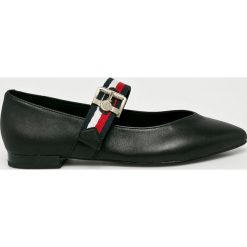 Tommy Hilfiger - Baleriny. Czarne baleriny Tommy Hilfiger, z gumy. Za 399.90 zł.
