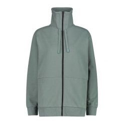 Kurtka dresowa damska na zamek błyskawiczny CMP. Zielone kurtki CMP, bez wzorów, z dresówki, sportowe, bez kaptura. Za 308.00 zł.