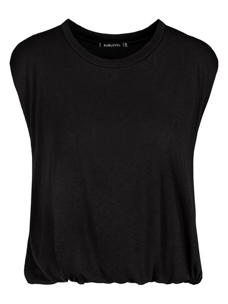 Sublevel Top w kolorze czarnym rozmiar: S/M. Czarne topy Sublevel, m, bez wzorów, bez kołnierzyka, bez ramiączek. Za 119.95 zł.