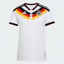 Koszulka Germany 26 Home Authentic Women's Team. Białe t-shirty sportowe adidas, m, bez wzorów, z dzianiny, bez ramiączek, do piłki nożnej, climacool (adidas). Za 649.00 zł.
