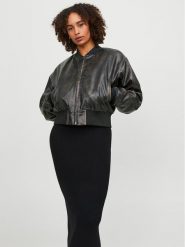 JJXX Kurtka bomber Hailey 12250708 Czarny Regular Fit. Czarne kurtki JJXX, m, bez wzorów, ze skóry, bez kaptura. Za 209.99 zł.