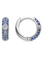 Luxenter Srebrne kolczyki-kreole z cyrkoniami rozmiar: onesize. Szare kolczyki Luxenter, z cyrkonią, srebrne. Za 222.41 zł.