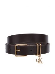 Calvin Klein Pasek Monogram Charm Keeper Belt 25Mm LV04F7086G Brązowy ciemny. Brązowe paski Calvin Klein, bez wzorów, ze skóry. Za 249.99 zł.