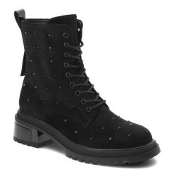 Czarne Botki S.Barski Stylowe Obuwie Damskie. Czarne botki S.BARSKI, bez wzorów, eleganckie, bez obcasa, na obcasie, bez zapięcia. Za 249.00 zł.