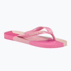 Japonki Havaianas Top Logomania Colors II. Czerwone japonki Havaianas, bez wzorów, sportowe. Za 94.99 zł.