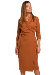 Stylove Sukienka w kolorze pomarańczowym rozmiar: M. Pomarańczowe sukienki Stylove, m, bez wzorów, bez kołnierzyka, bez ramiączek, midi. Za 190.06 zł.