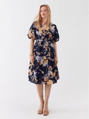 Lauren Ralph Lauren Sukienka codzienna 250903207001 Granatowy Regular Fit. Niebieskie sukienki Lauren Ralph Lauren, na co dzień, bez wzorów, z bawełny, bez kołnierzyka, bez ramiączek, proste. Za 1,239.00 zł.