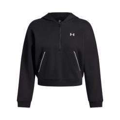 Bluza damska z kapturem Under Armour Rival Piped. Czarne bluzy Under Armour, bez wzorów, sportowe, bez ramiączek, z kapturem. Za 312.50 zł.