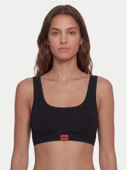 HUGO Biustonosz top Signature 50566598 Czarny. Czarne topy Hugo, xl, bez wzorów, bez kołnierzyka, bez ramiączek. Za 199.99 zł.