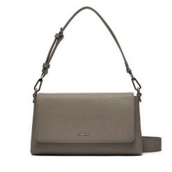 Torebka Calvin Klein. Szare torebki klasyczne Calvin Klein, bez wzorów, klasyczne, bez dodatków. Za 299.99 zł.