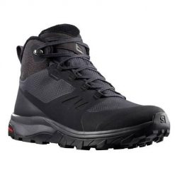 Buty do chodzenia damskie Salomon Outsnap Cswp. Czarne buty trekkingowe Salomon, z gumy, za kostkę, bez zapięcia. Za 529.00 zł.
