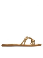 KARL LAGERFELD Klapki Olympia II KL87406 Złoty. Żółte klapki KARL LAGERFELD, bez wzorów, z syntetyku, bez obcasa, bez zapięcia. Za 547.99 zł.