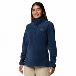 Bluza polarowa damska Columbia Benton Springs 1/2 Snap Pullover Fleece II. Niebieskie bluzy z polaru Columbia, bez wzorów, z polaru, trekkingowe. Za 191.80 zł.