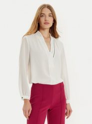 Rinascimento Bluzka CFC0121170003 Biały Regular Fit. Białe bluzki Rinascimento, xs, bez wzorów, z syntetyku, bez kołnierzyka, bez ramiączek. Za 189.99 zł.