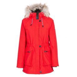 Parka Damska Wodoodporna. Czerwone płaszcze Trespass, m, bez wzorów, sportowe, bez kaptura. Za 441.99 zł.