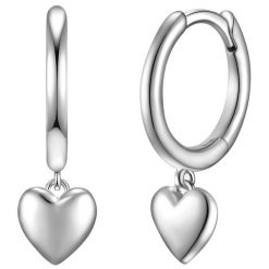 Glanzstücke München Kolczyki Serce z Srebra Sterling w srebrze 1 ct Damski. Szare kolczyki Glanzstücke München, srebrne. Za 229.99 zł.