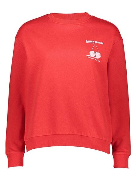 JDY Bluza "Nanna" w kolorze czerwonym rozmiar: M. Czerwone bluzy JDY, m, bez wzorów, bez ramiączek, bez kaptura. Za 78.84 zł.