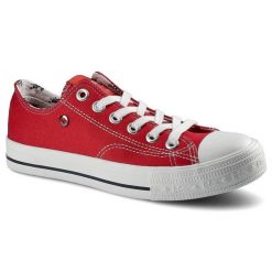 Czerwone Trampki Lee Cooper Damskie Stylowe Buty. Czerwone trampki Lee Cooper, bez wzorów, z materiału, eleganckie, bez zapięcia. Za 89.99 zł.