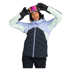 Kurtka snowboardowa damska ROXY Luna Frost. Fioletowe kurtki narciarskie Roxy, na zimę, s, bez wzorów, bez kaptura, narciarskie. Za 939.99 zł.