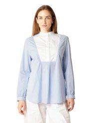Ilse Jacobsen Bluzka w kolorze błękitno-białym rozmiar: 42. Niebieskie bluzki Ilse Jacobsen, bez wzorów, bez kołnierzyka, bez ramiączek. Za 130.99 zł.