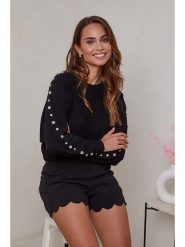 Soft Cashmere Sweter w kolorze czarnym rozmiar: 34/36. Czarne swetry Soft Cashmere, bez wzorów, z kaszmiru, klasyczne, bez ramiączek. Za 118.56 zł.