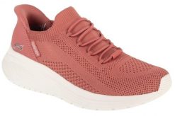 Buty sportowe Sneakersy damskie, Slip-Ins: Bobs Sparrow 2.0 - Lucky Run. Brązowe buty treningowe Skechers, bez wzorów, z materiału, przed kostkę, bez zapięcia, trekkingowe. Za 329.99 zł.