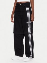 Adidas Jeansy Adibreak JD0082 Czarny Wide Leg. Czarne jeansy adidas, bez wzorów, z bawełny. Za 379.99 zł.