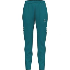 Spodnie treningowe Erima Celebrate 125 w kolorze niebieskim. Niebieskie spodnie dresowe Erima, bez wzorów, z dzianiny. Za 287.99 zł.