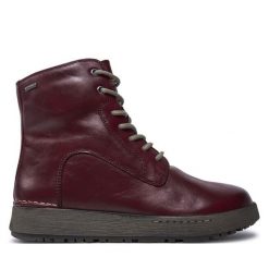 Botki Josef Seibel. Fioletowe botki Josef Seibel, bez wzorów, bez obcasa, na płaskiej podeszwie, bez zapięcia. Za 479.99 zł.