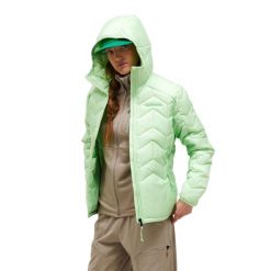 Kurtka Peak Performance damska Elevate Liner Hood Jacket zielona - M. Zielone kurtki Peak Performance, m, bez wzorów, z puchu, bez kaptura. W wyprzedaży za 1,059.00 zł.