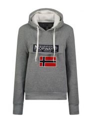 Geographical Norway Bluza "Gadrien" w kolorze szarym rozmiar: XL. Szare bluzy Geographical Norway, xl, bez wzorów, bez ramiączek, z kapturem. Za 113.99 zł.