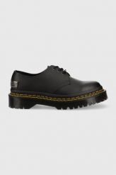 Dr. Martens półbuty skórzane 1461 Bex Ds Pltd kolor czarny. Czarne półbuty wsuwane Dr Martens, bez wzorów, z okrągłym noskiem, bez obcasa. W wyprzedaży za 819.99 zł.