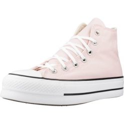 Trampki Converse Model Chuck Taylor All Star Platform Kolor Rose. Czerwone trampki Converse, bez wzorów, z tkaniny, retro, bez zapięcia. W wyprzedaży za 301.40 zł.