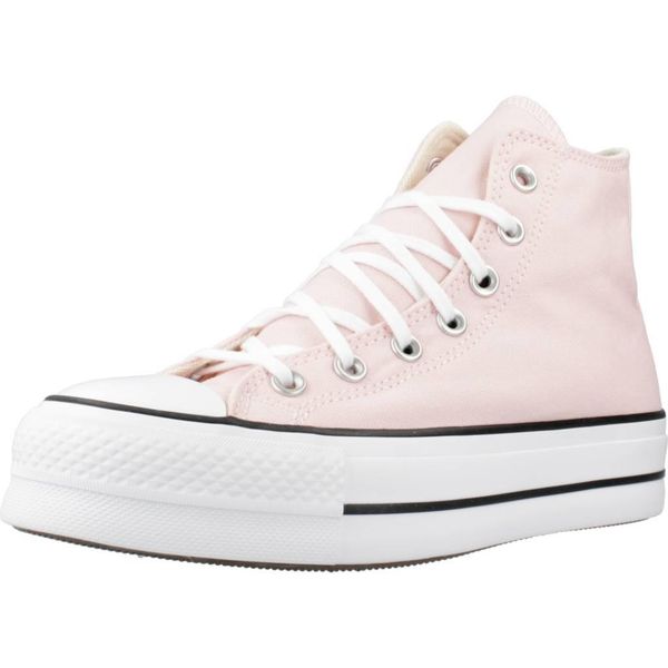 Trampki Converse Model Chuck Taylor All Star Platform Kolor Rose. Czerwone trampki Converse, bez wzorów, z tkaniny, retro, bez zapięcia. W wyprzedaży za 301.40 zł.