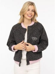 Zwillingsherz Kurtka "Leo Sparkle" w kolorze antracytowym rozmiar: L. Czarne kurtki Zwillingsherz, l, z aplikacjami, z bawełny, bez kaptura. Za 264.95 zł.