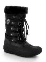 Kimberfeel Kozaki zimowe "Kenza" w kolorze czarnym rozmiar: 36. Czarne kozaki Kimberfeel, na zimę, bez wzorów, z materiału, eleganckie, bez obcasa, bez zapięcia. Za 140.20 zł.
