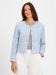 Marie Lund kurtka pudełkowa - Vivien Kobiety niebieski, 46. Niebieskie kurtki Marie Lund, bez wzorów, eleganckie, bez kaptura. Za 299.95 zł.