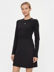Calvin Klein Jeans Sukienka codzienna Milano Spacer Mix Outfit Dress J20J222528 Czarny Regular Fit. Czarne sukienki Calvin Klein Jeans, na co dzień, m, bez wzorów, z jeansu, bez kołnierzyka, bez ramiączek, proste. Za 319.99 zł.