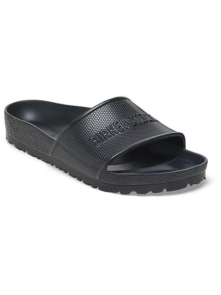 Birkenstock Klapki "Barbados" w kolorze czarnym rozmiar: 37. Czarne klapki Birkenstock, bez wzorów, klasyczne, z otwartym noskiem, bez obcasa, bez zapięcia. Za 131.43 zł.