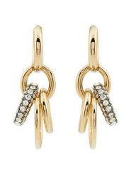 Tory Burch Kolczyki Miller Pave Interlocking Earring 160179 Złoty. Żółte kolczyki Tory Burch, metalowe. Za 1,049.00 zł.
