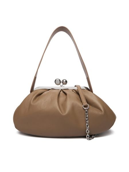 Weekend Max Mara Torebka 2615511174600 Brązowy. Brązowe kopertówki Weekend Max Mara, bez wzorów, ze skóry, wizytowe, bez dodatków. Za 1,839.00 zł.