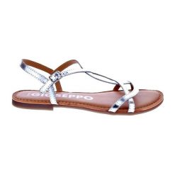 Sandały GIOSEPPO Lamim Plata Damskie. Szare sandały Gioseppo, bez wzorów, z materiału, eleganckie, bez obcasa, bez zapięcia. Za 149.00 zł.