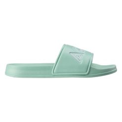 Klapki damskie Aquawave Amiro. Zielone klapki AQUAWAVE, bez wzorów, z syntetyku, eleganckie, bez obcasa, bez zapięcia. Za 87.90 zł.