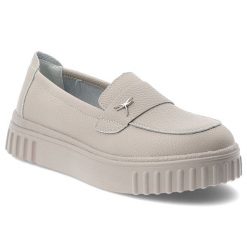 Półbuty damskie Vinceza, cholewka ze skóry naturalnej licowej wsuwany fason z ozdobnym elementem, beżowe, 93218. Brązowe półbuty wsuwane VINCEZA, bez wzorów, ze skóry, bez obcasa. Za 169.00 zł.