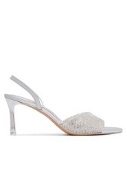 Aldo Sandały Andyana 14053448 Srebrny. Szare sandały Aldo, bez wzorów, z syntetyku, bez obcasa, na szpilce, bez zapięcia. Za 359.99 zł.