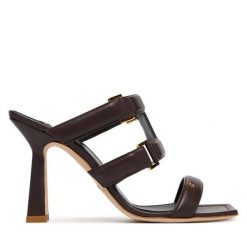 Klapki Elisabetta Franchi. Brązowe klapki Elisabetta Franchi, bez wzorów, bez obcasa, bez zapięcia. Za 2,639.00 zł.