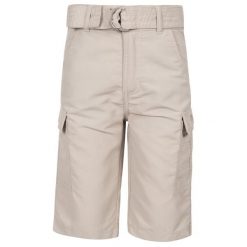 Trespass Craftly - Krótkie unisex z miękkiego kamienia. Brązowe szorty Trespass, bez wzorów, z tkaniny. Za 269.99 zł.