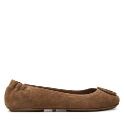 Baleriny Tory Burch. Brązowe baleriny Tory Burch, bez wzorów, bez obcasa, bez zapięcia. Za 1,249.00 zł.